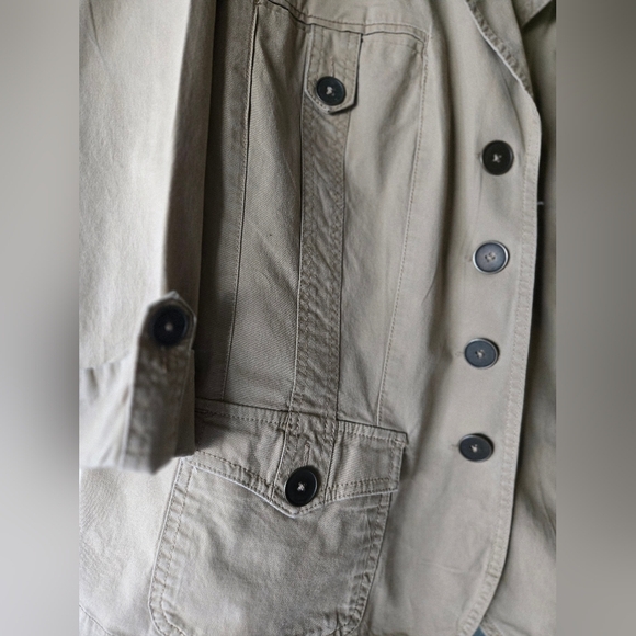 Lane Bryant Utility Safari Style Jacket Tan ¾ Sleeve ~ Plus Size 22/24 - Picture 3 of 5